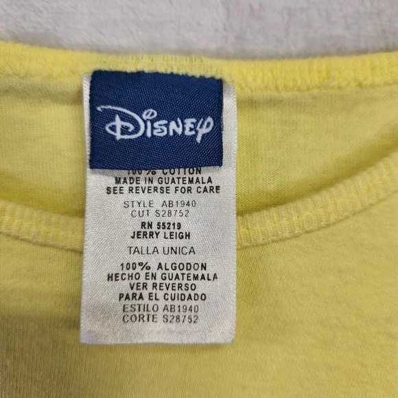 Disney Mickey Mouse I Live For Mornings Yellow Sleep Shirt One Size AB1940 - Picture 3 of 7
